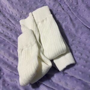Capezio white thigh high leg warmers